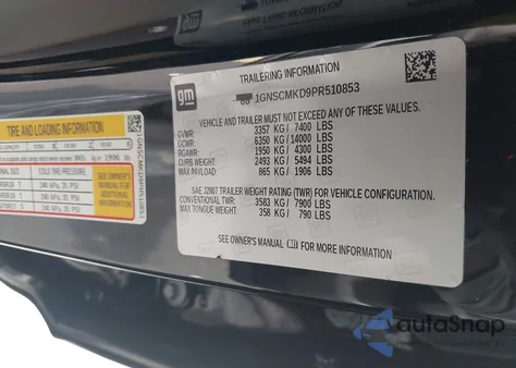 2023 Chevrolet Tahoe 2Wd Ls from USA, damaged, VIN 1GNSCMKD9PR510853